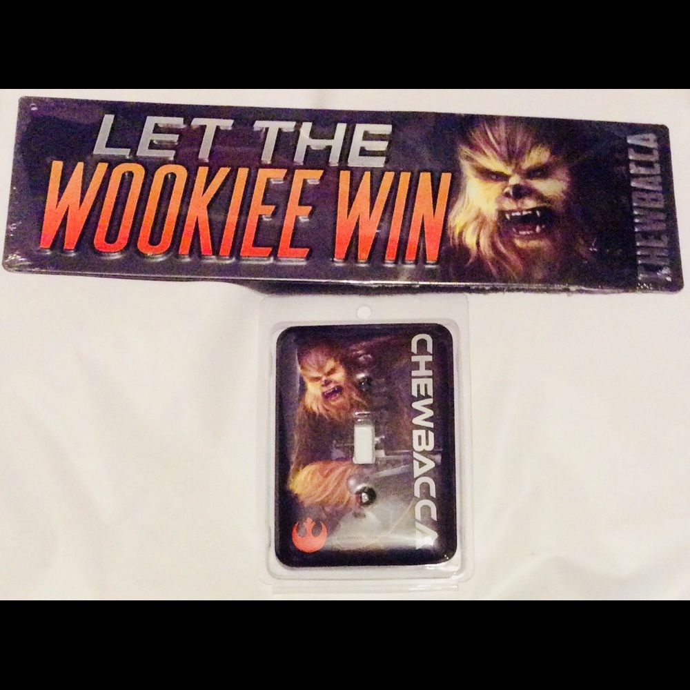 Chewbacca Metal Sign and Switch Plate Star Wars